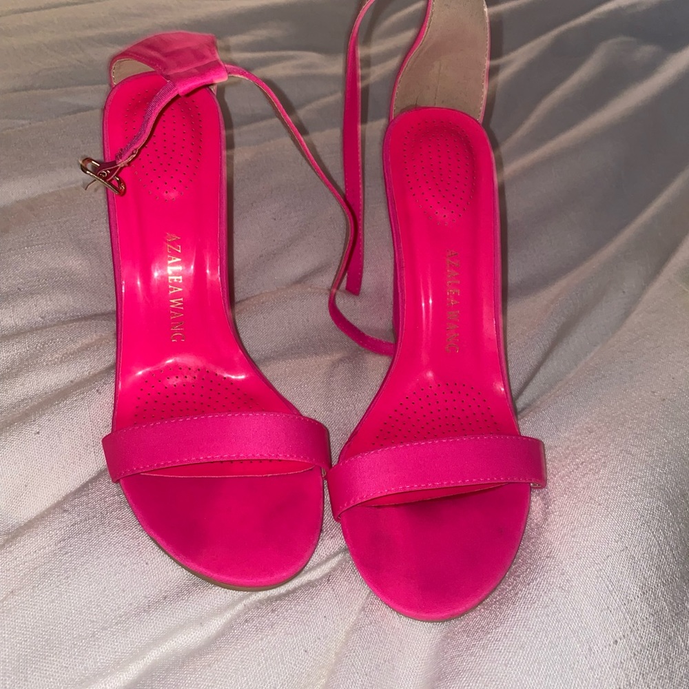 Neon pink SZ 10 heel sandal